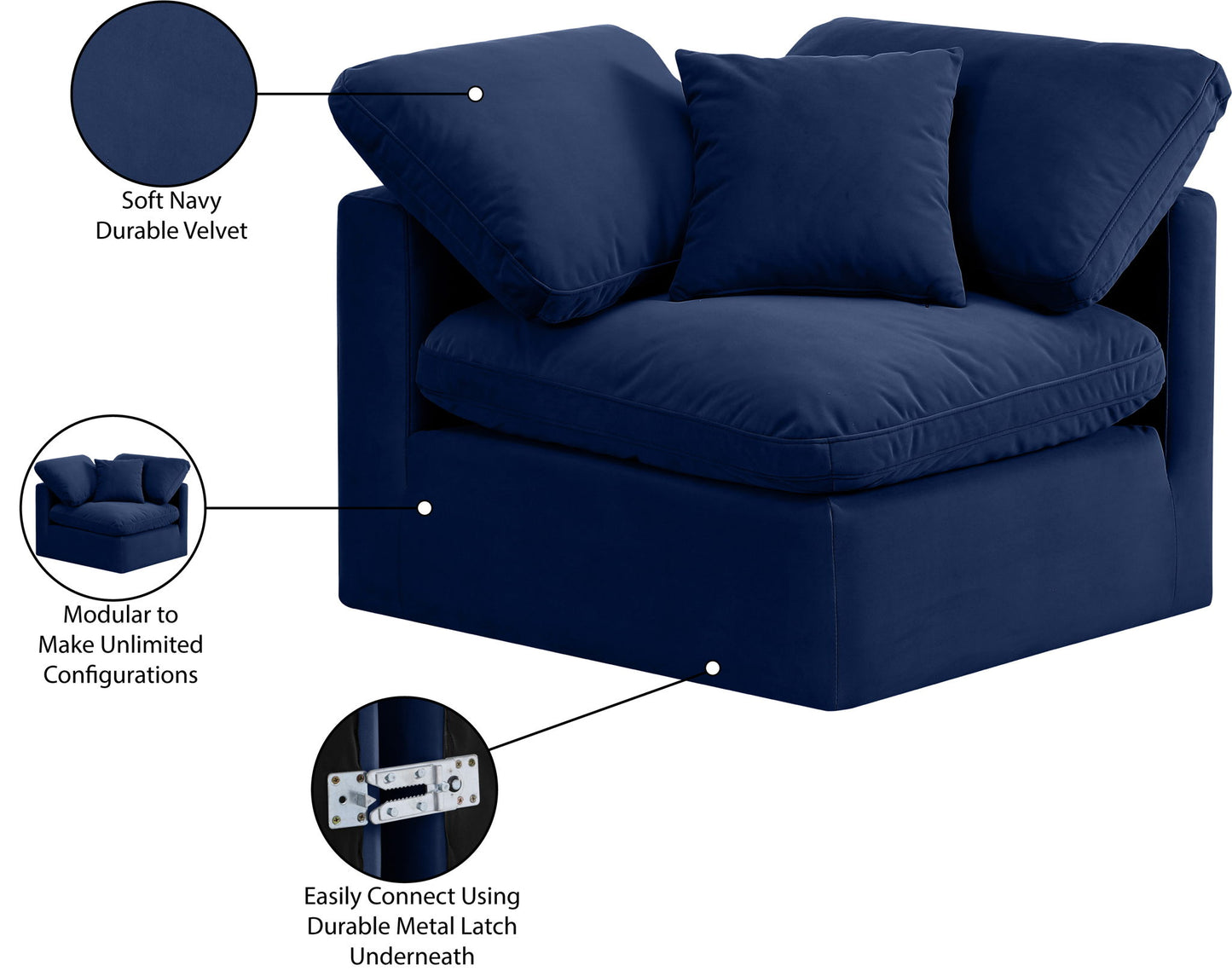 Indulge - Velvet Corner Chair