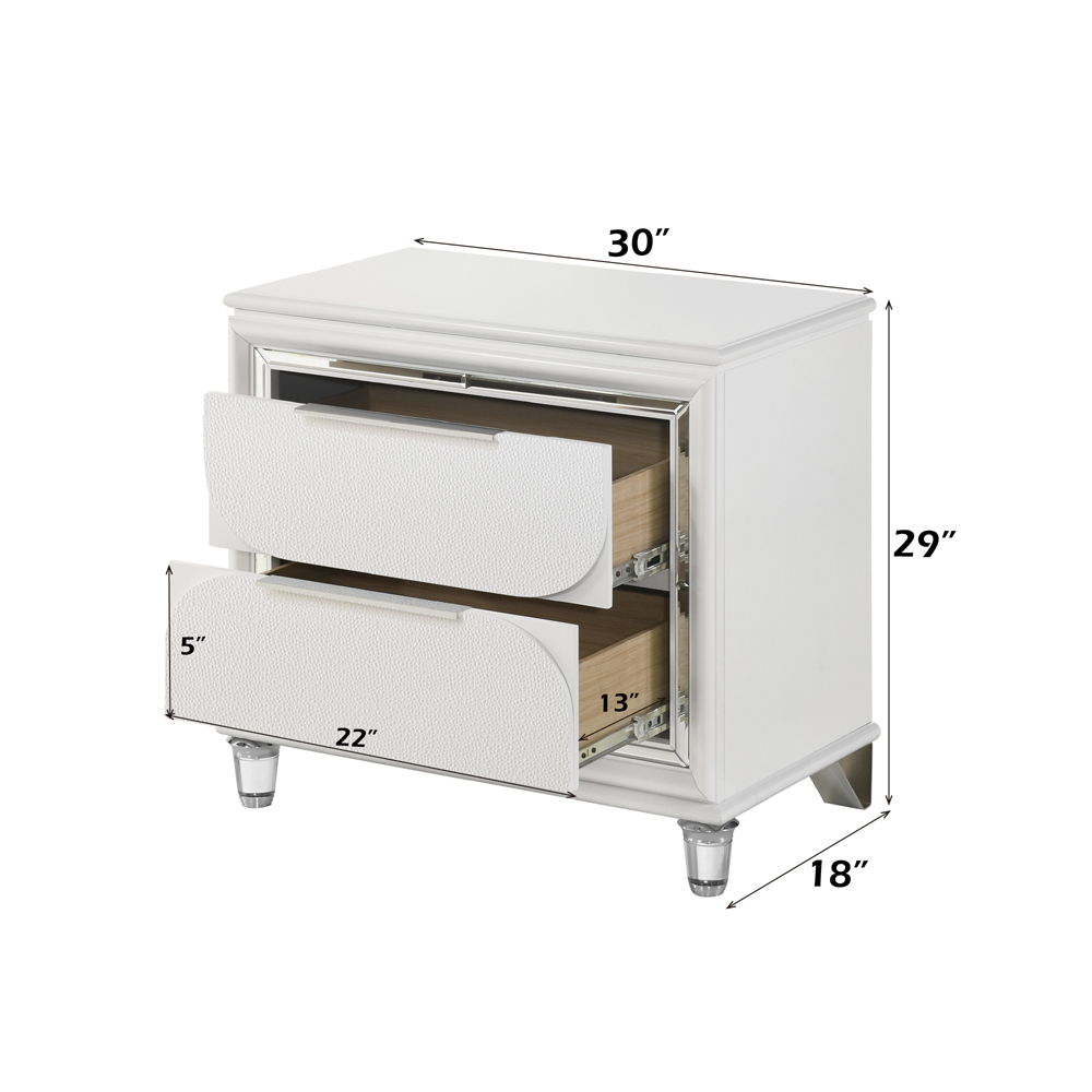 Tarian - Nightstand - Pearl White