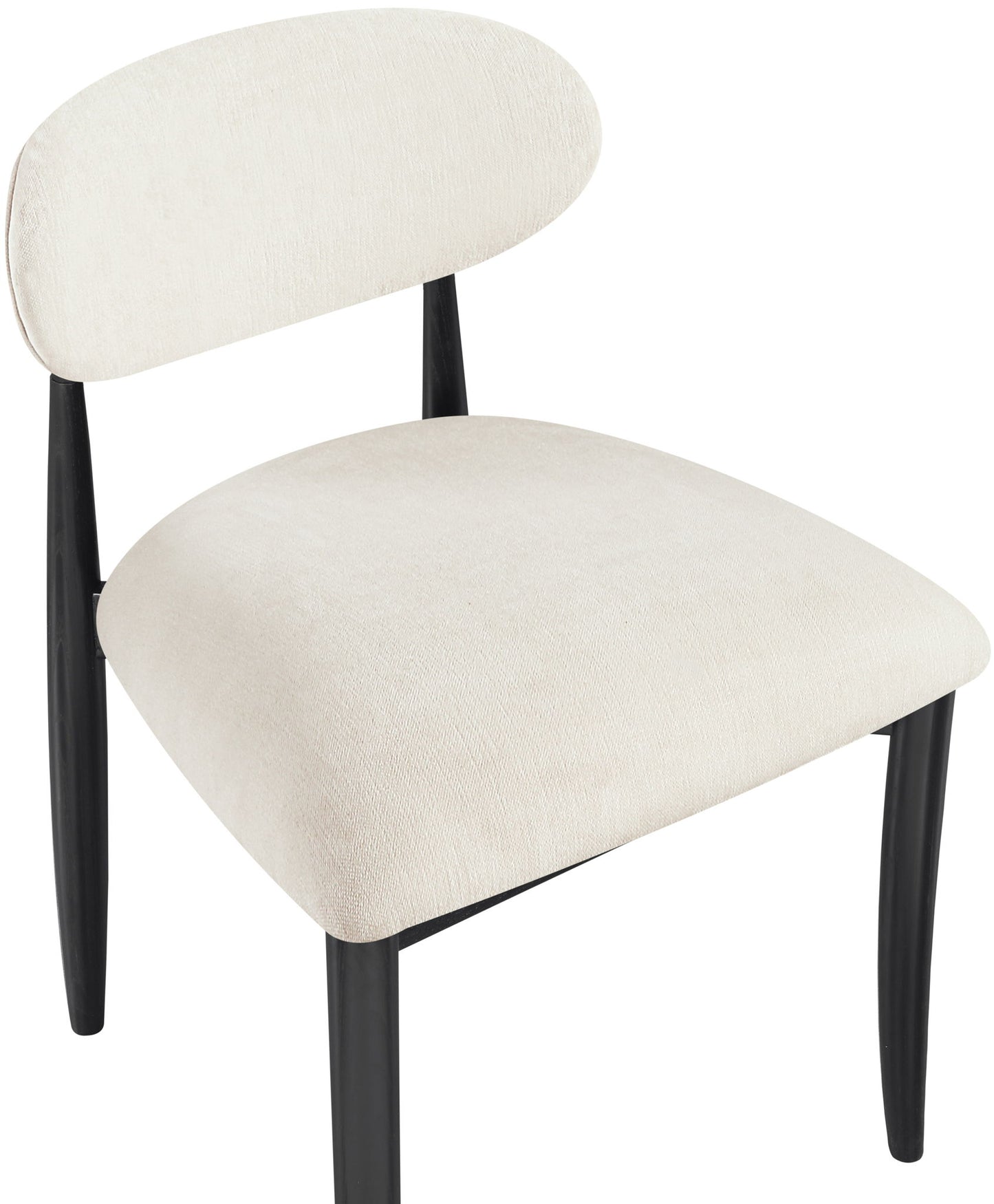 Riccio - Fabric Dining Side Chair (Set of 2) - Black Frame