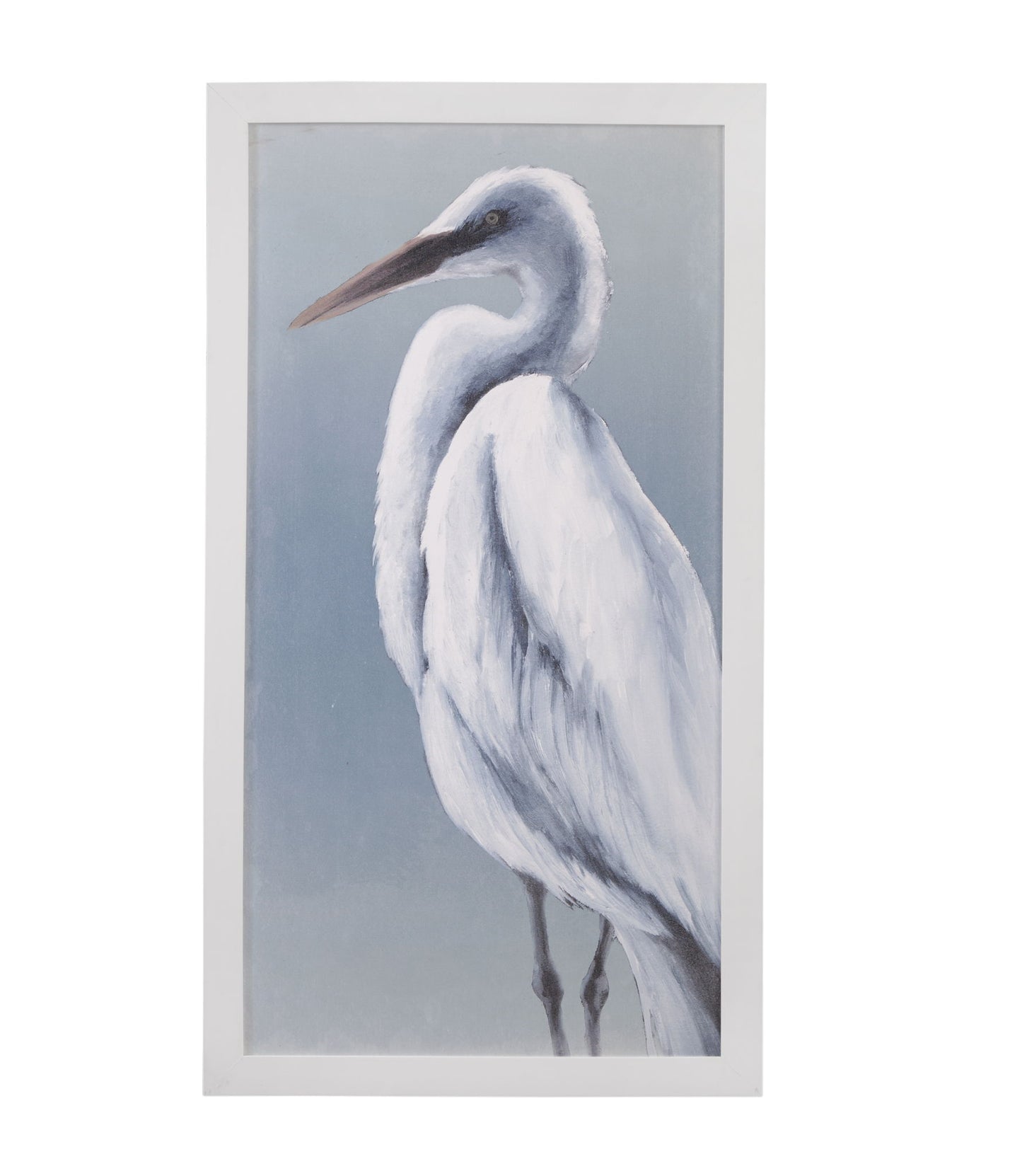 Herald In Mist I Framed Print - Blue / White