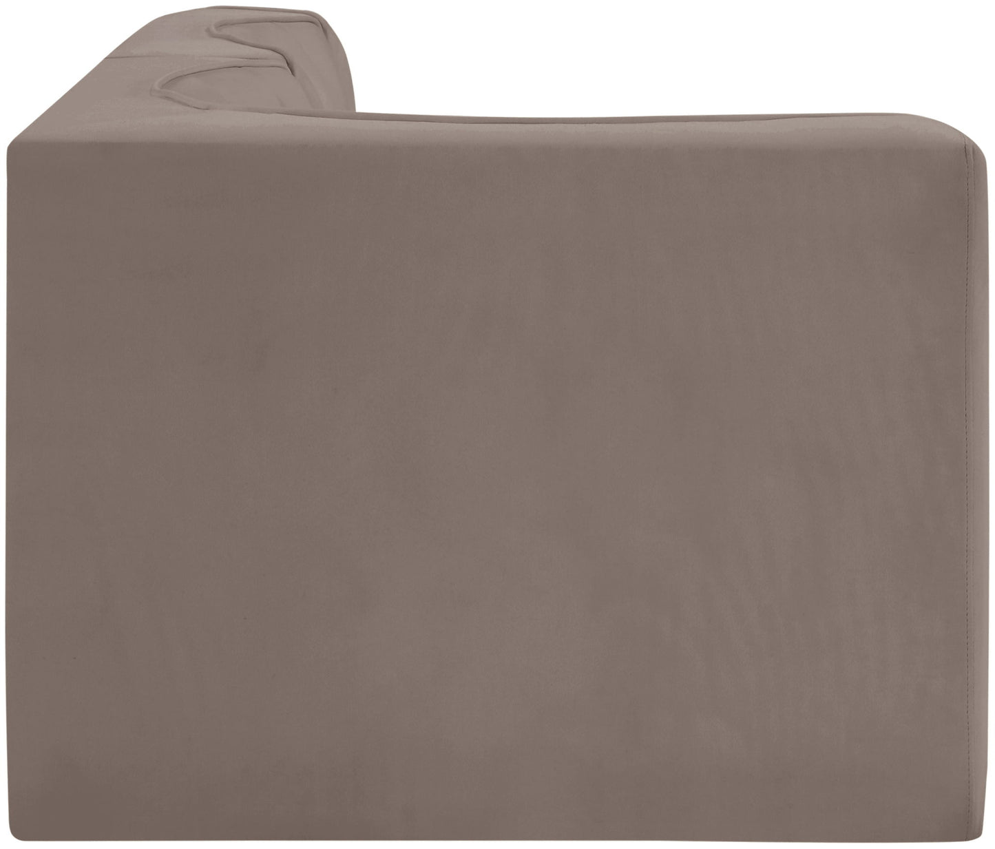 Rummi - Velvet Performance Fabric Upholstered 3 Piece Modular Sectional