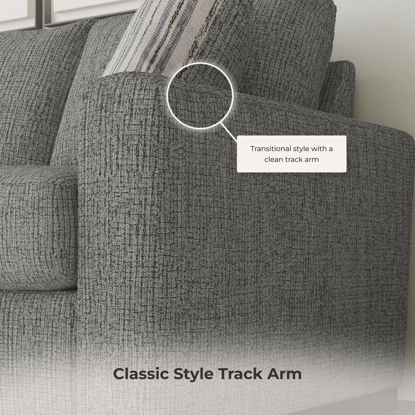 Theodore - Fabric Stationary Loveseat