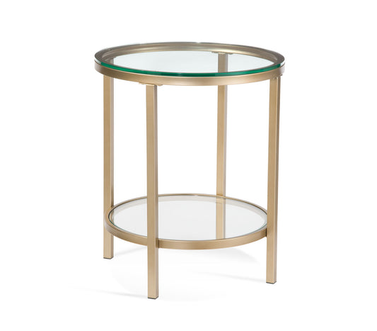 Anderson - Round End Table - Gold