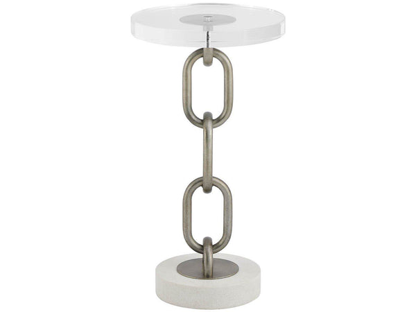 Oasis - Link Accent Table - Bronze / White