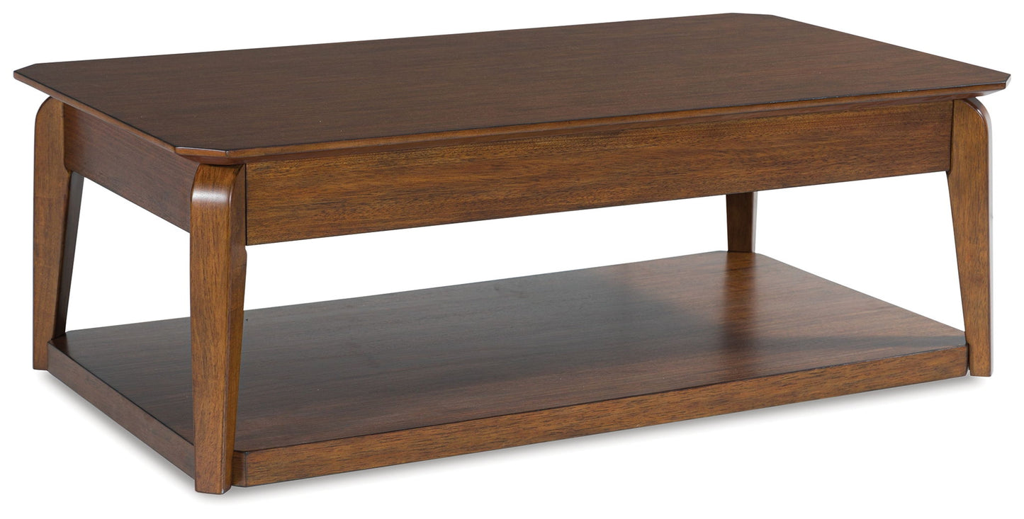 Trenmour - Rectangular Cocktail Table - Medium Brown