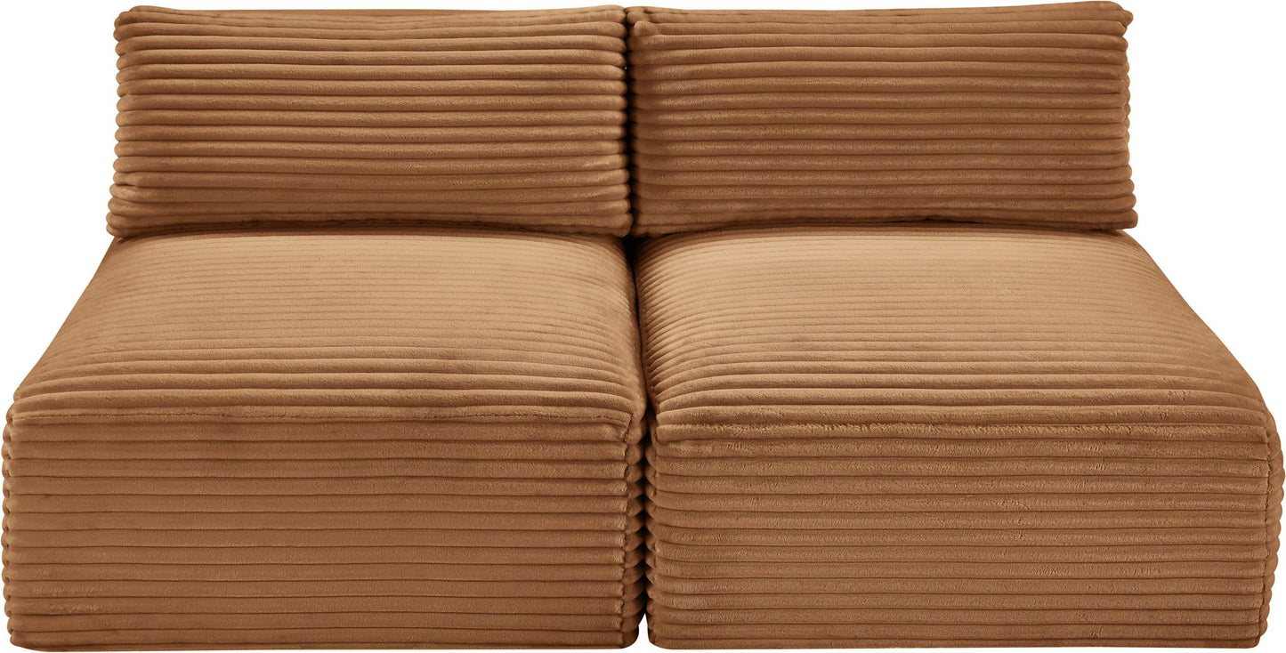 Shaggy - Fabric 2 Seat Modular Armless Sofa