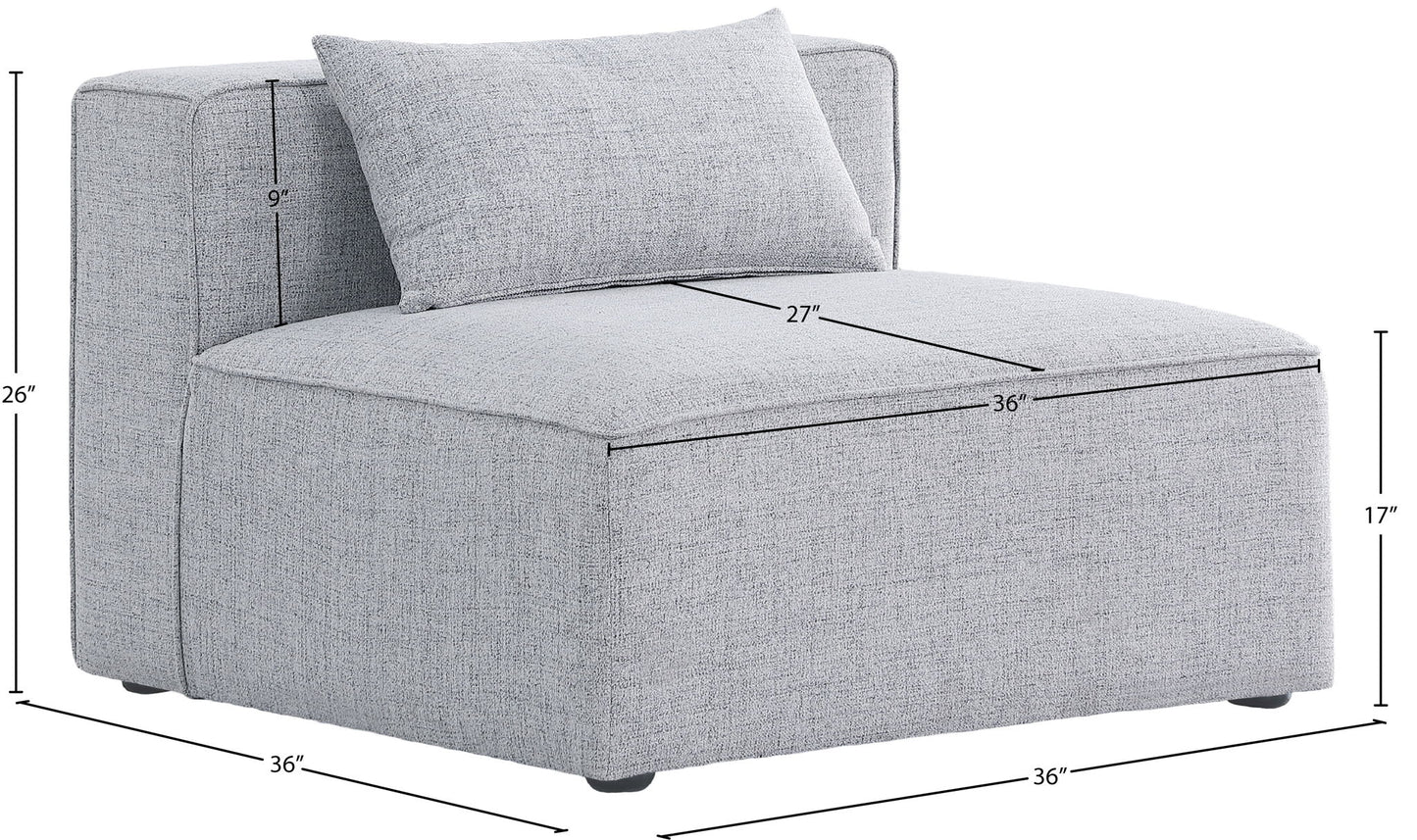 Cube - Linen Armless Chair
