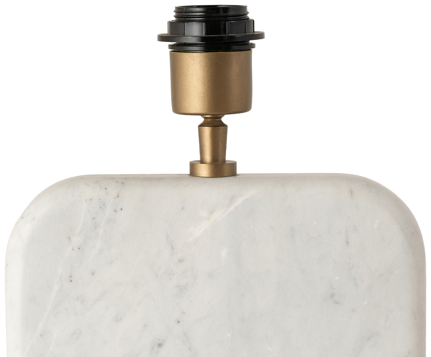 Solis - 14" Genuine Marble And Mango Wood Base With Linen Textured Fabric Shade Table Lamp