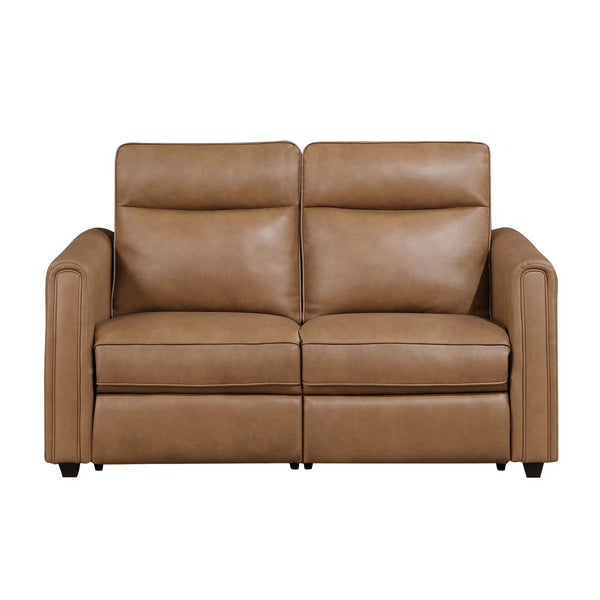 Equinox Power Double Reclining Love Seat with Rounded Track Arms