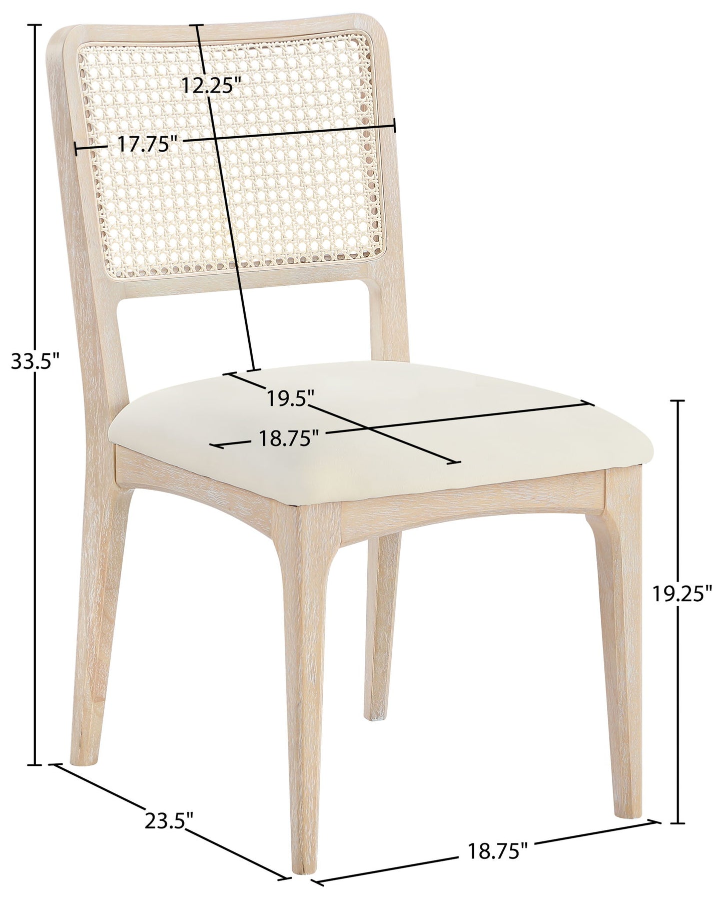 Atrium - Upholstered Seat Dining Chair With Brushed Natural Base (Set of 2)