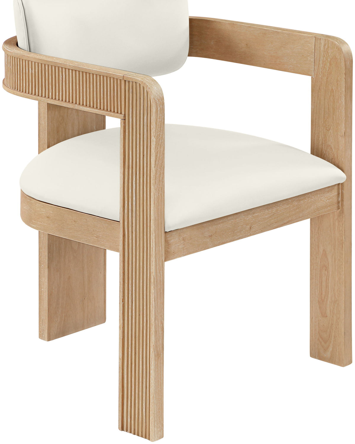 Sacha - Vegan Leather Upholstered Dining Chair With Natural Base (Set of 2)