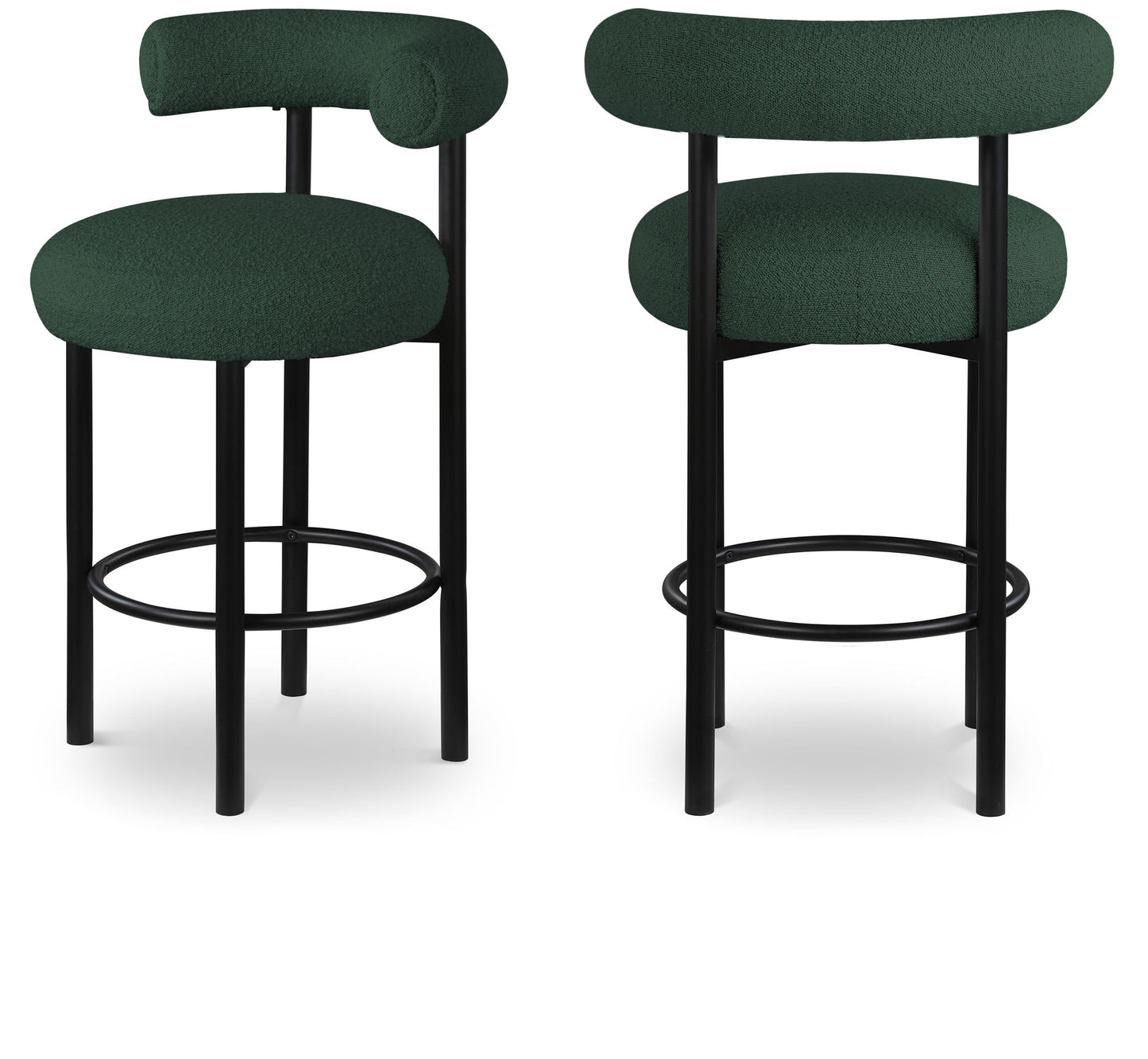 Bordeaux - Stool With Black Legs (Set of 2)