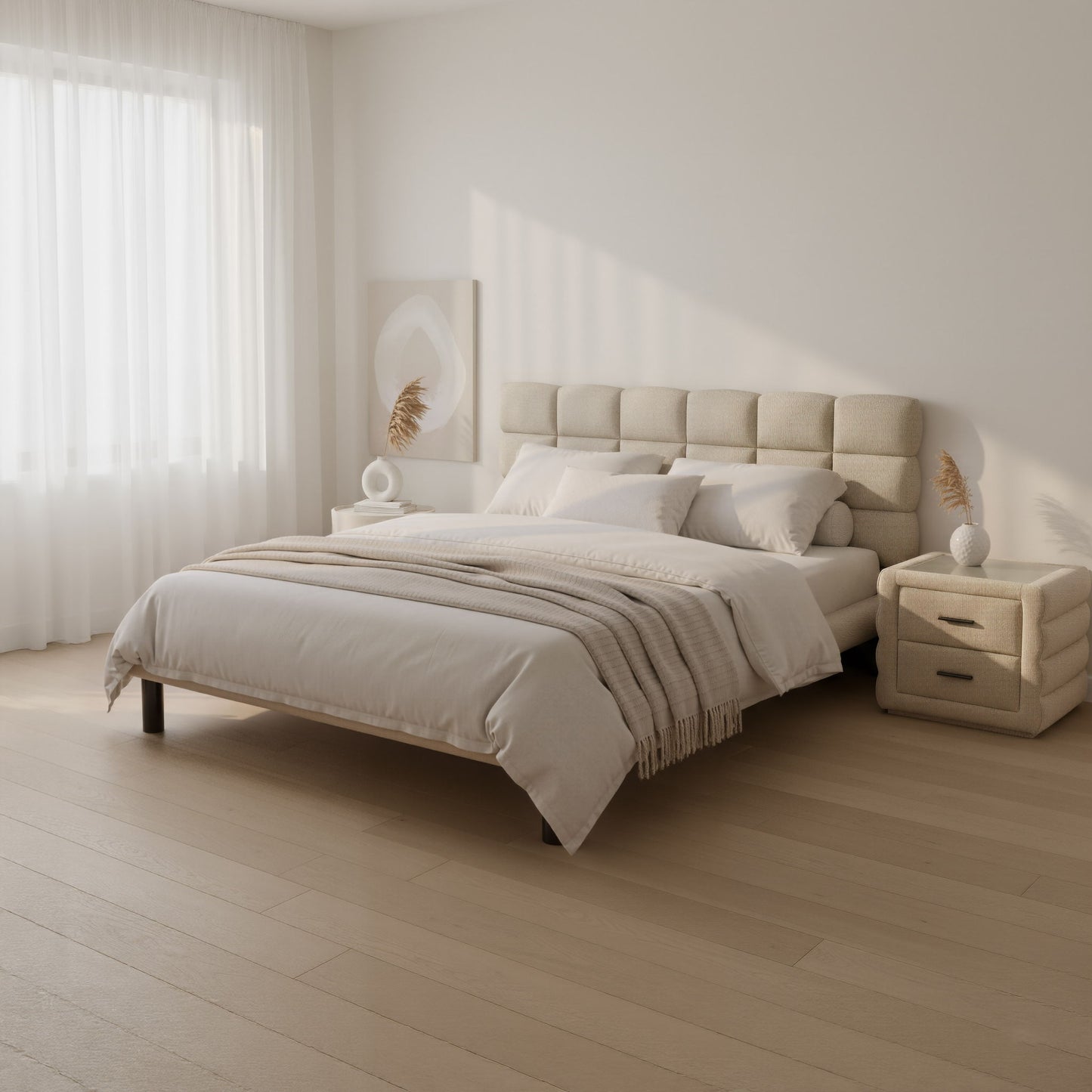 Soffice - Nightstand - Beige