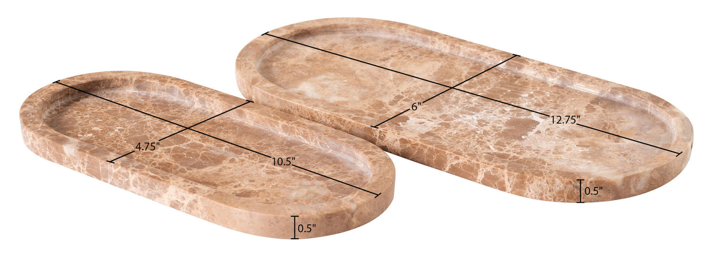 Vanta - Genuine Marble Tray (Set of 2)