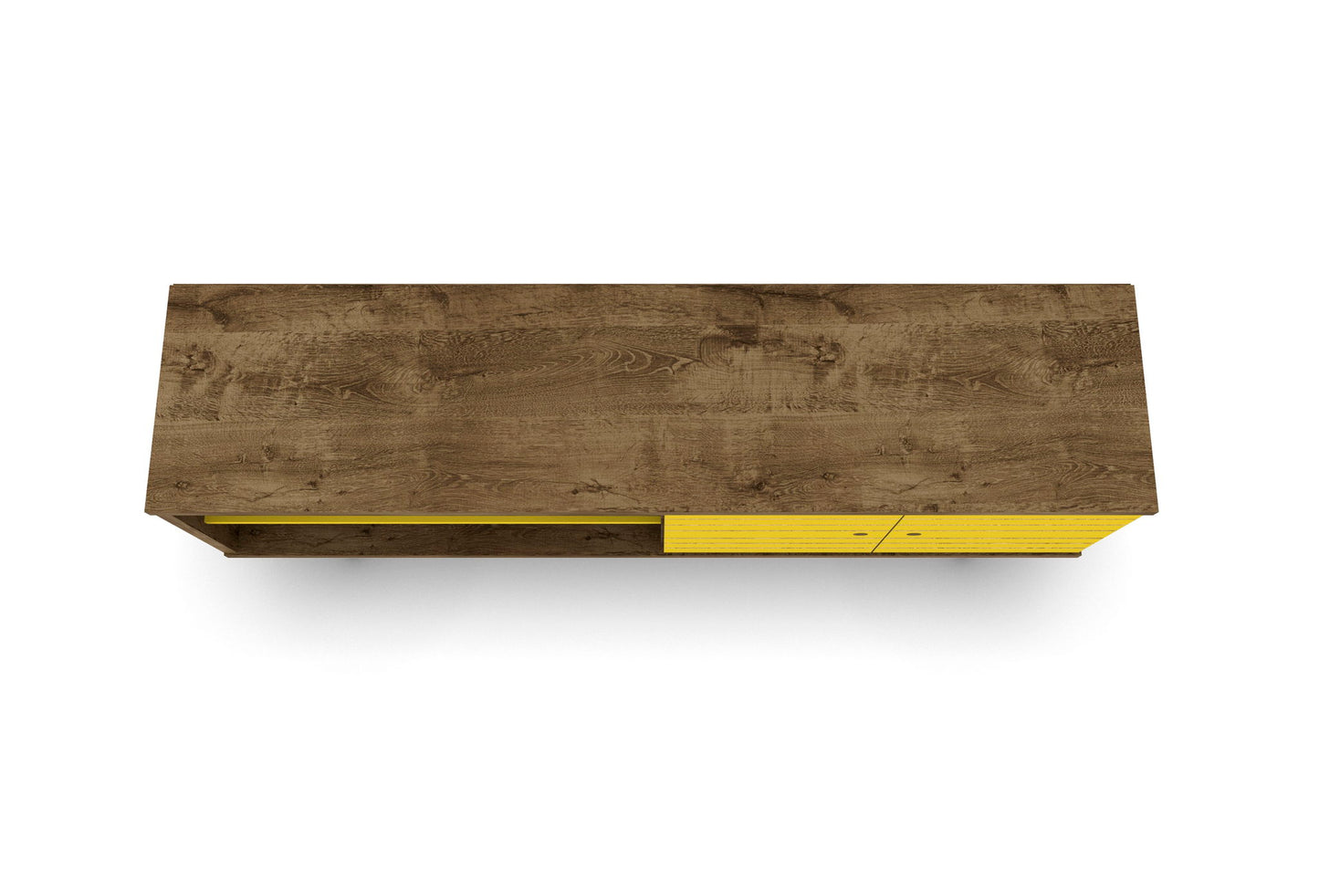 Manhattan Liberty - 63" TV Stand With Rustic Brown Frame