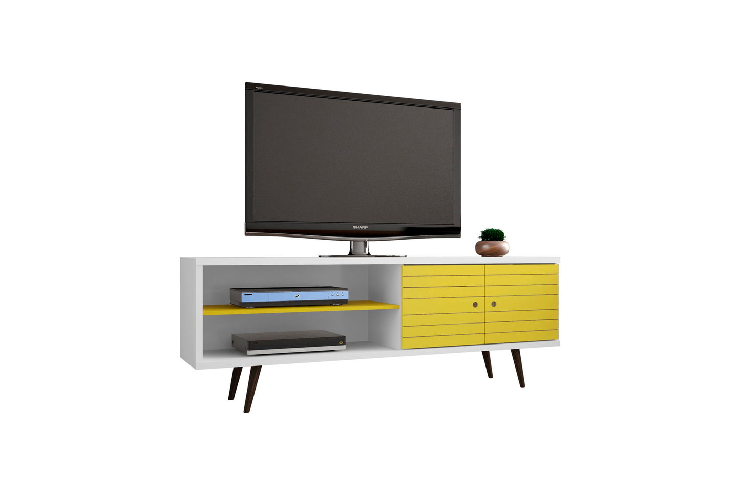 Manhattan Liberty - 63" TV Stand With White Frame