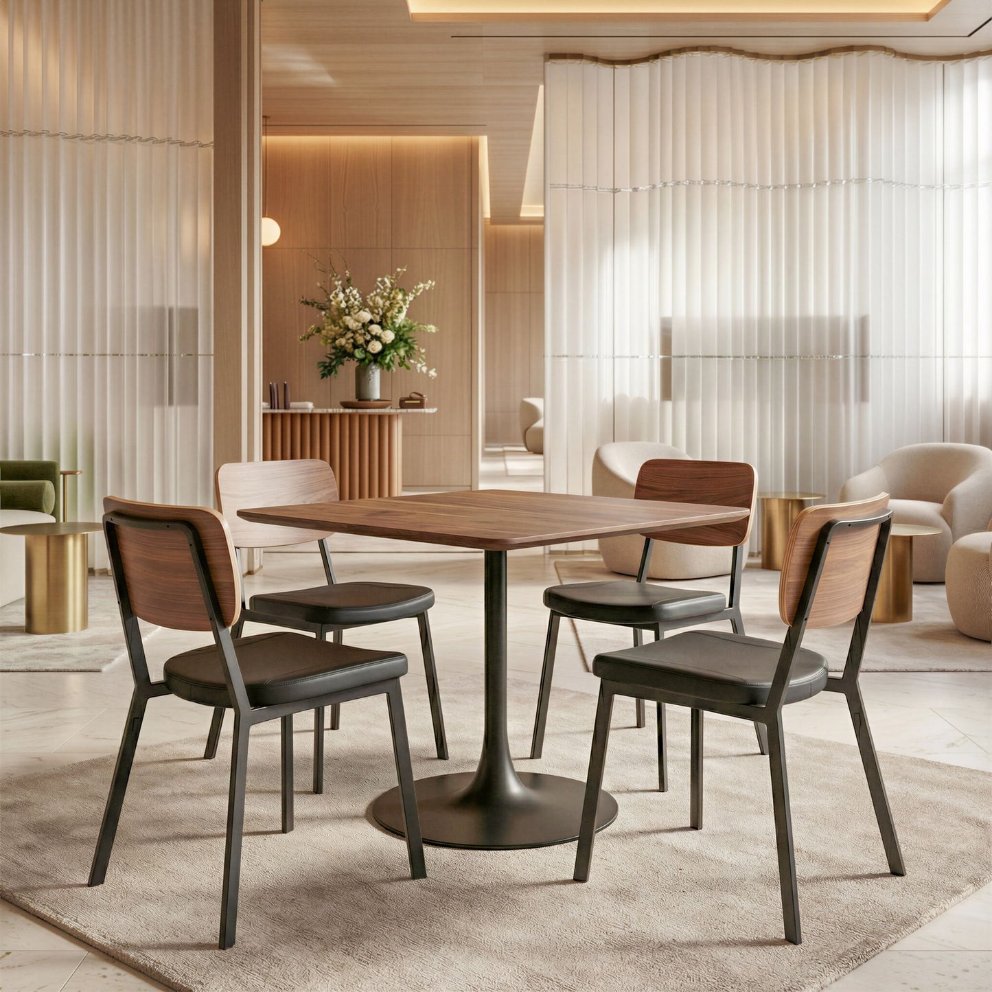 Ardenne - Dining Chair (Set of 4) - Black / Brown