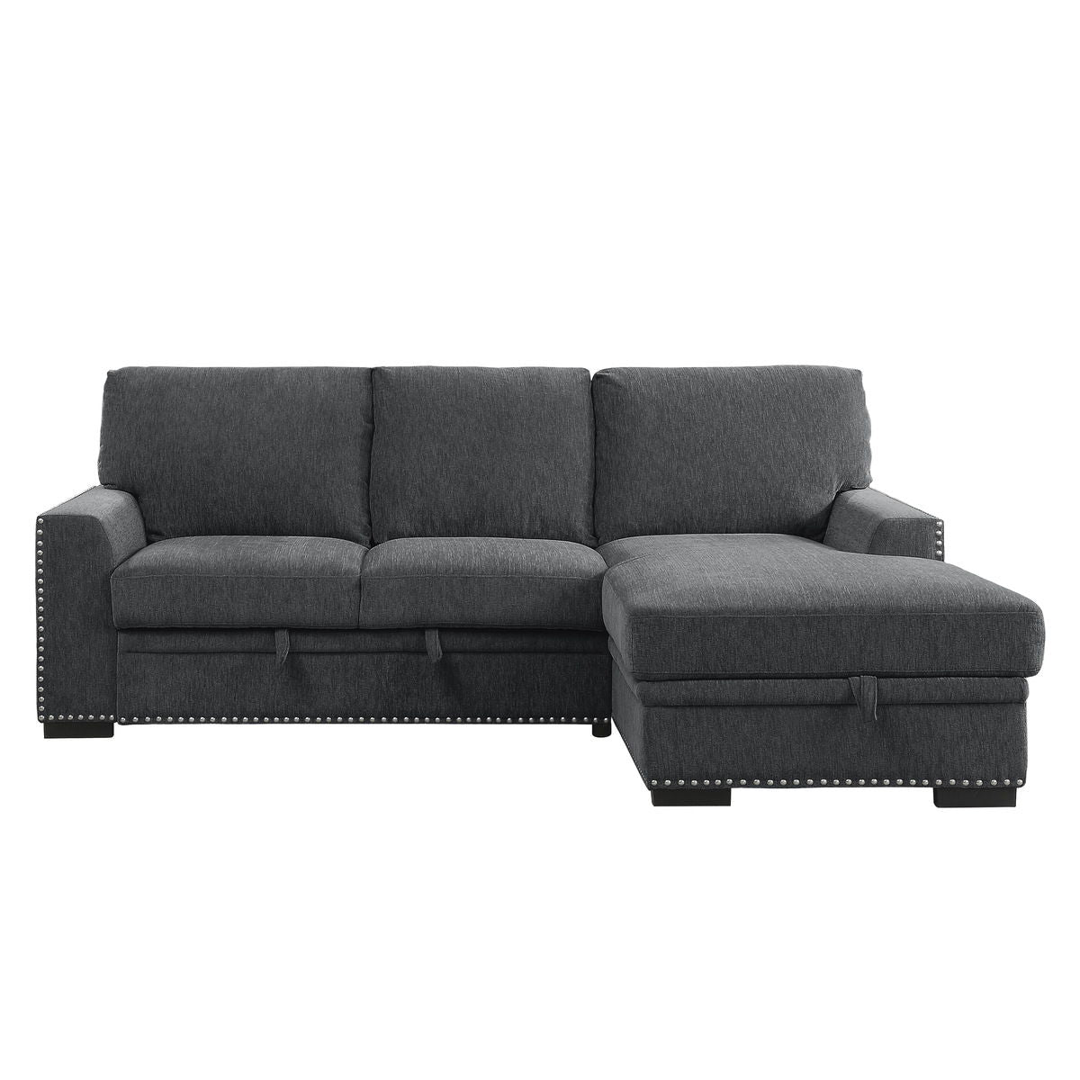 Morelia 2-Piece Sectional with Pull-out Bed and Right Chaise with Hidden Storage