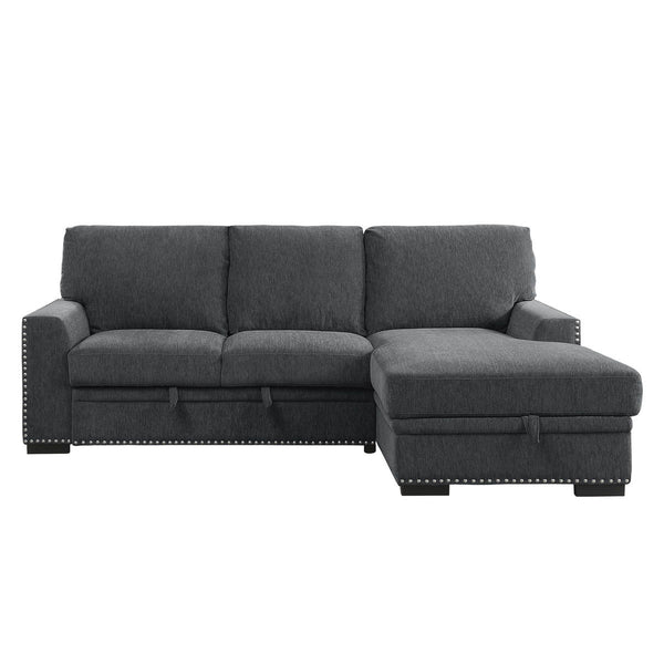 Morelia 2-Piece Sectional with Pull-out Bed and Right Chaise with Hidden Storage