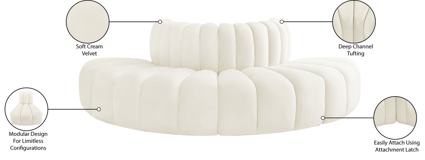 Arc - Velvet 4 Piece Modular Sofa