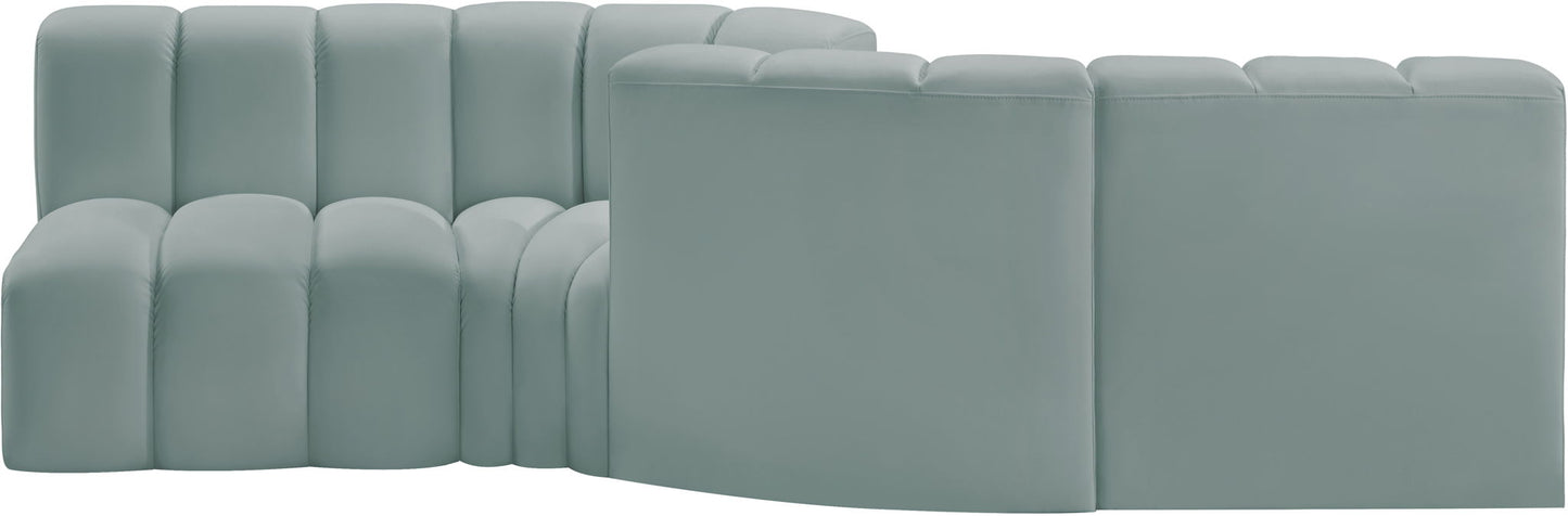 Arc - Faux Leather 4 Piece Sofa