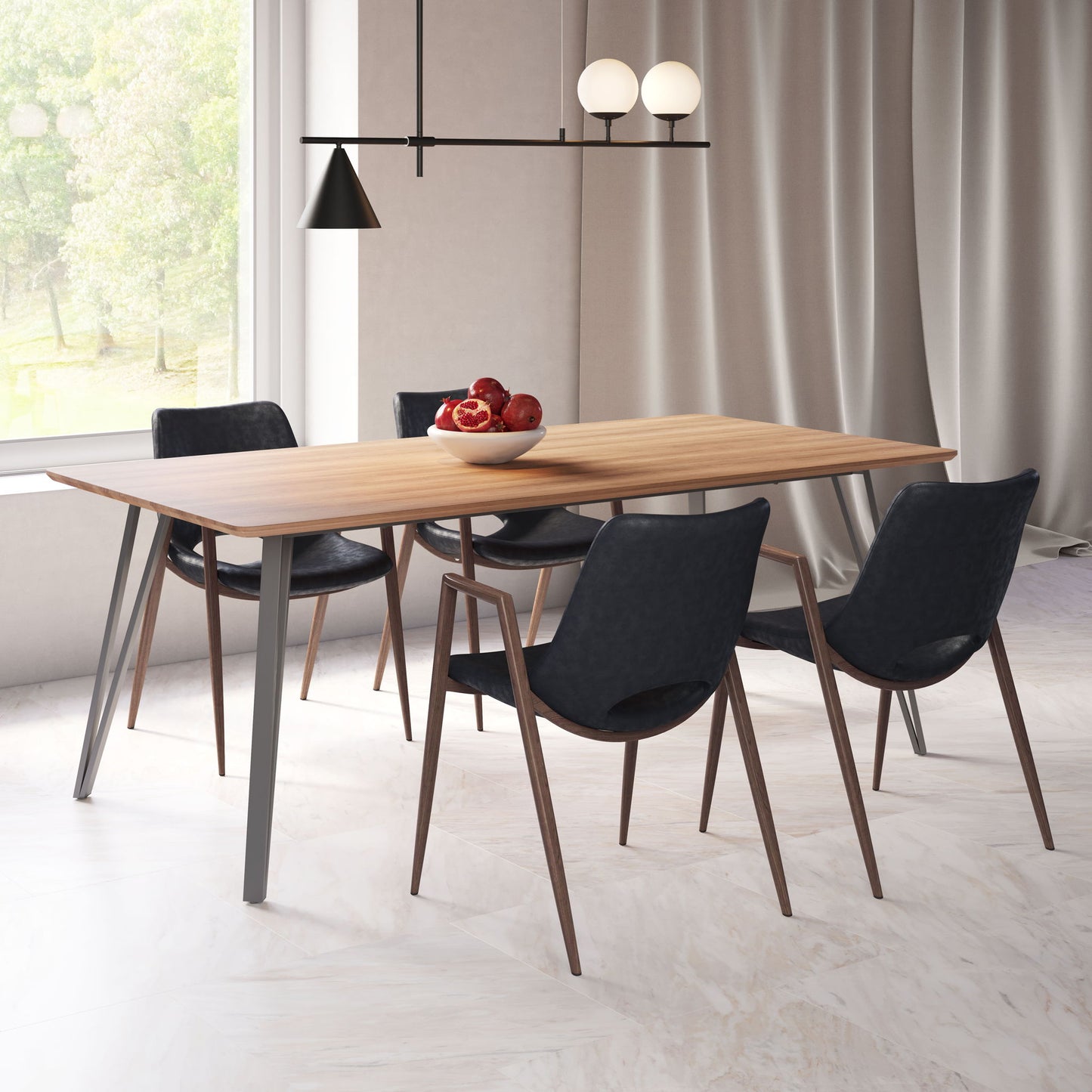 Desi - Dining Chair Walnut Legs (Set of 2)