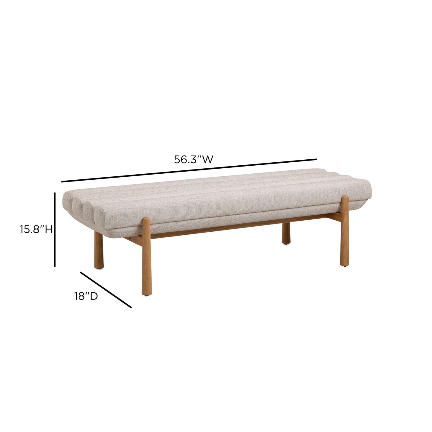 Julianna - Textured Fabric Bench