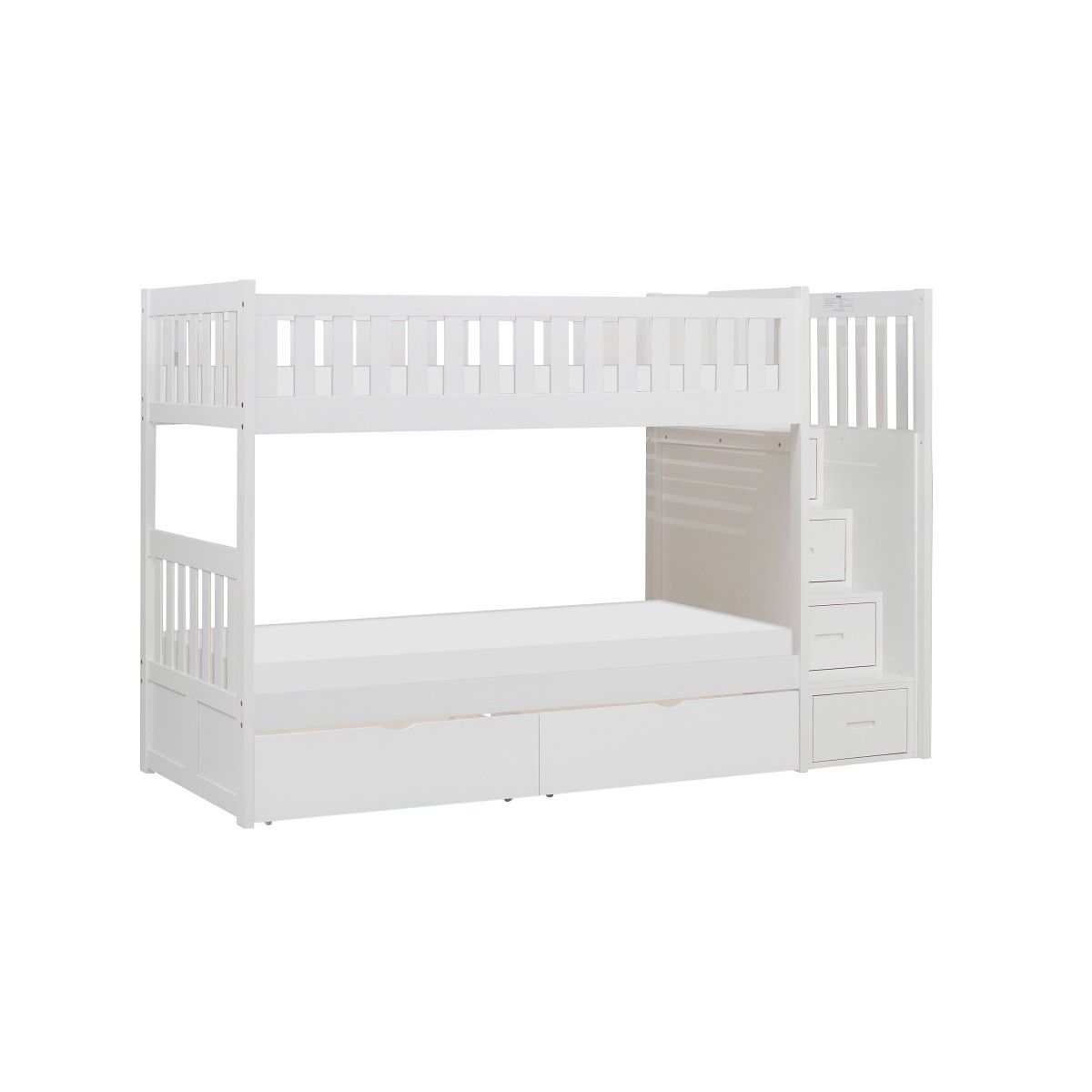 Galen Twin/Twin Step Bunk Bed with Storage Boxes