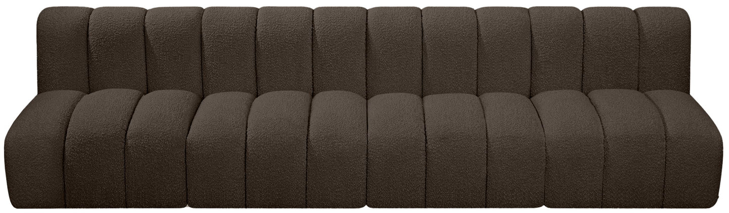 Arc - Boucle Fabric 4 Seats Modular Sofa