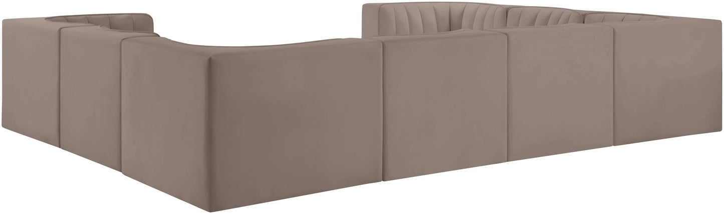 Rummi - Velvet Performance Fabric Upholstered Modular Sectional