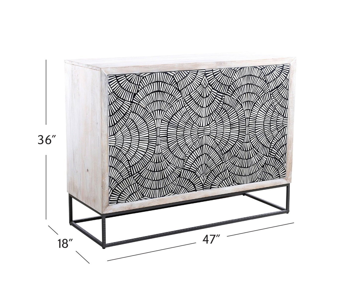 Magnolia - Bar Cabinet - Contrast Bone / White Wash Mango