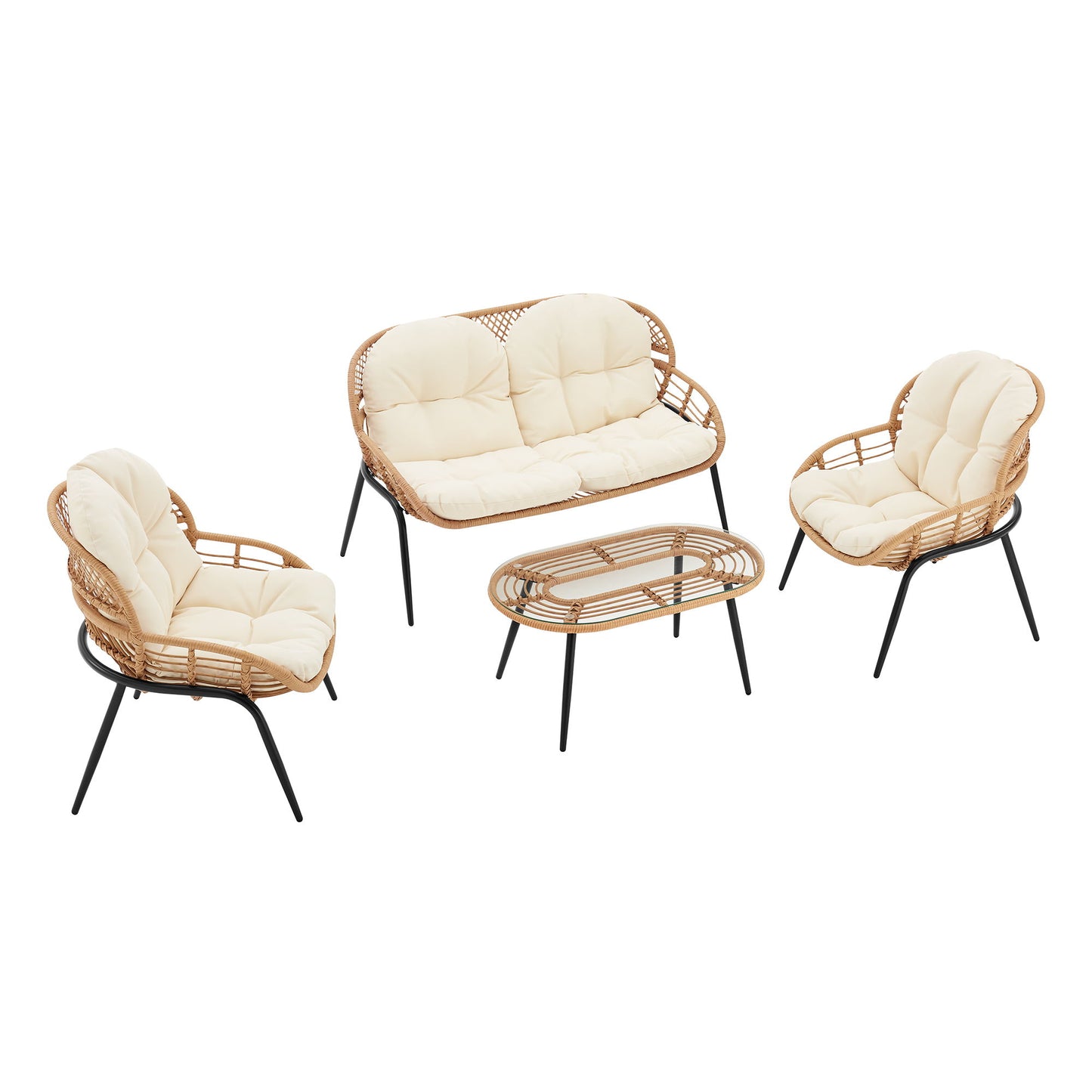 Manhattan Pine - 4-Piece Conversation Set