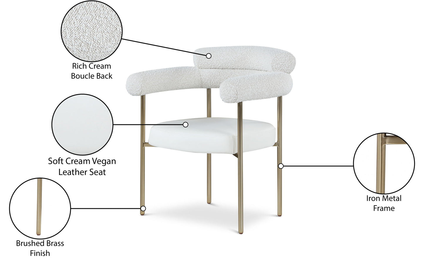 Blake - Dining Chair With Bronze Legs (Set of 2)