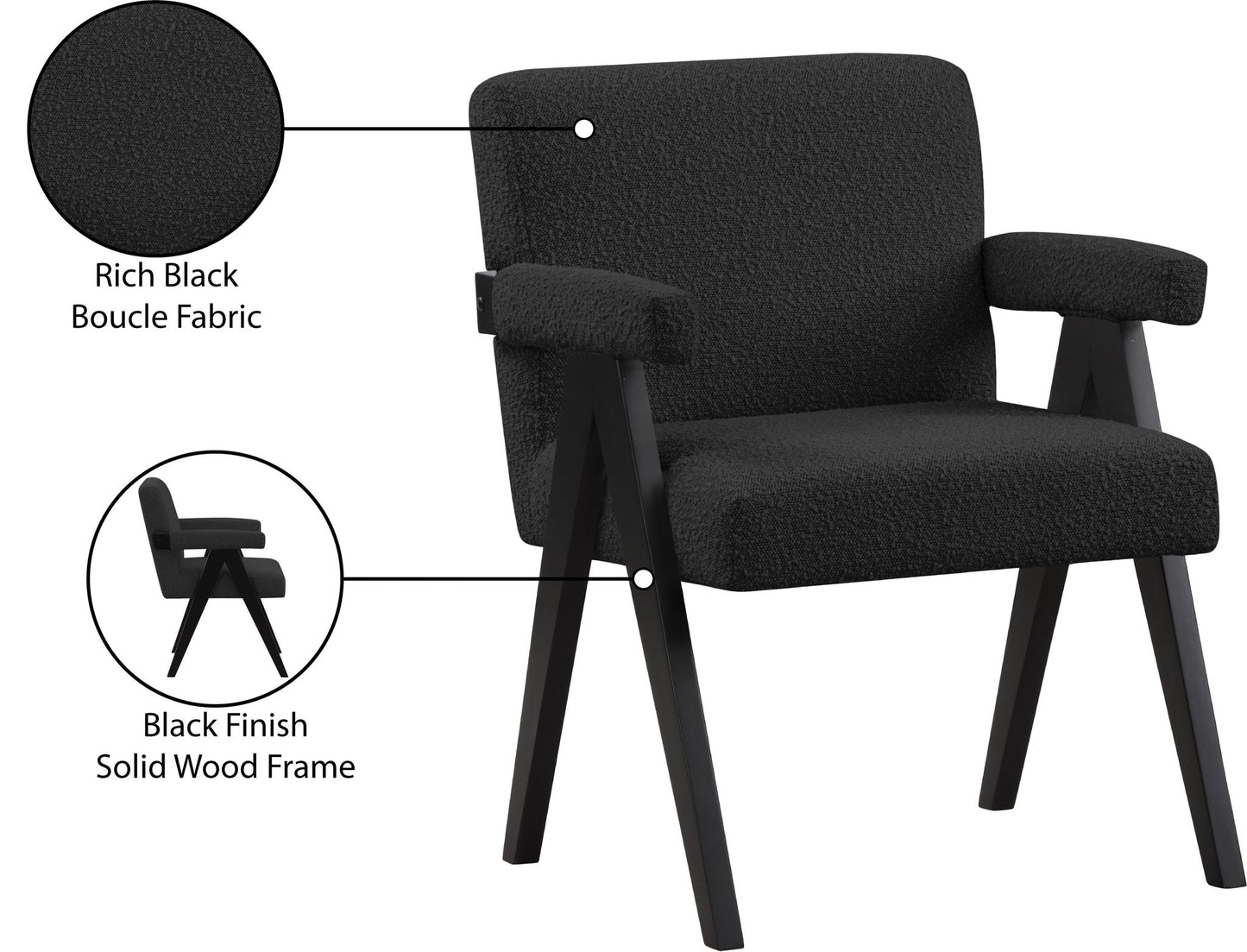 Woodloch - Accent Chair With Black Frame