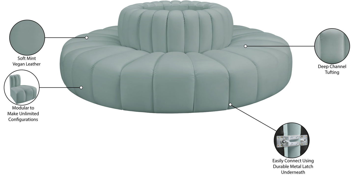 Arc - Faux Leather 8 Piece Round Modular Sofa