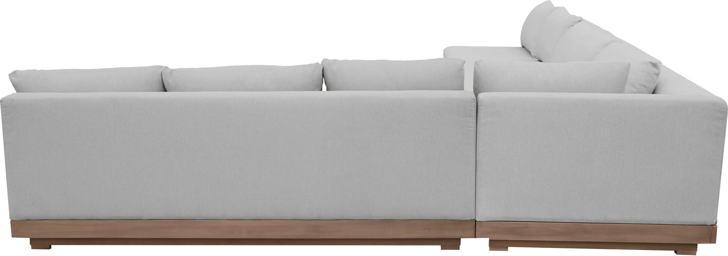 Solace - Olefin Performance Fabric 4 Piece Outdoor Patio Modular Sectional