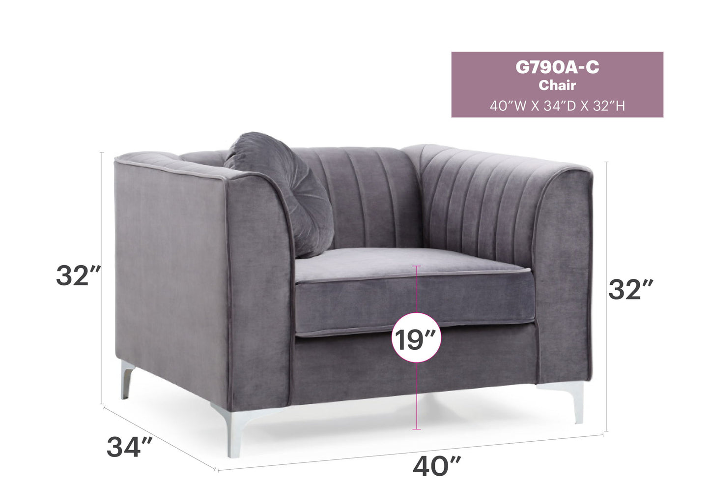 Glory Furniture - Delray - Chair