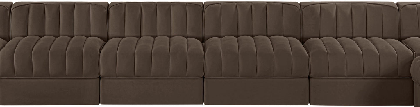 Rummi - Velvet Performance Fabric Upholstered 10 Piece Modular Sectional
