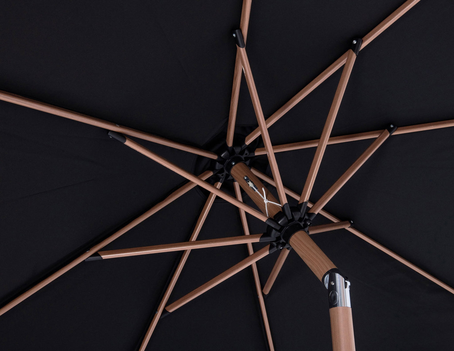 Amalfi - Patio Umbrella - White Base / Light Brown Pole