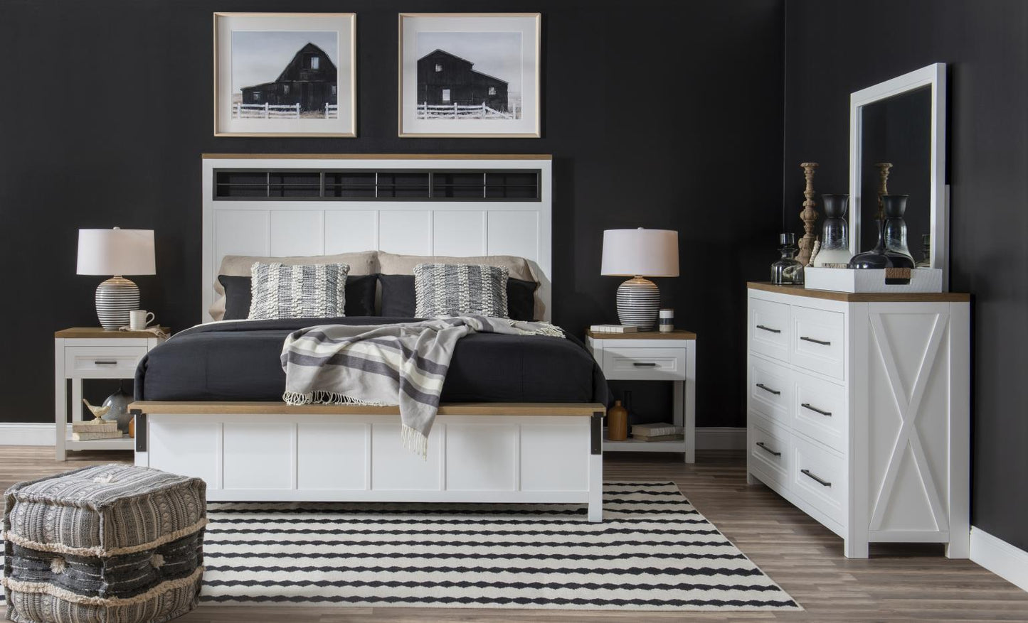 Franklin - Complete Two Tone Panel Bed