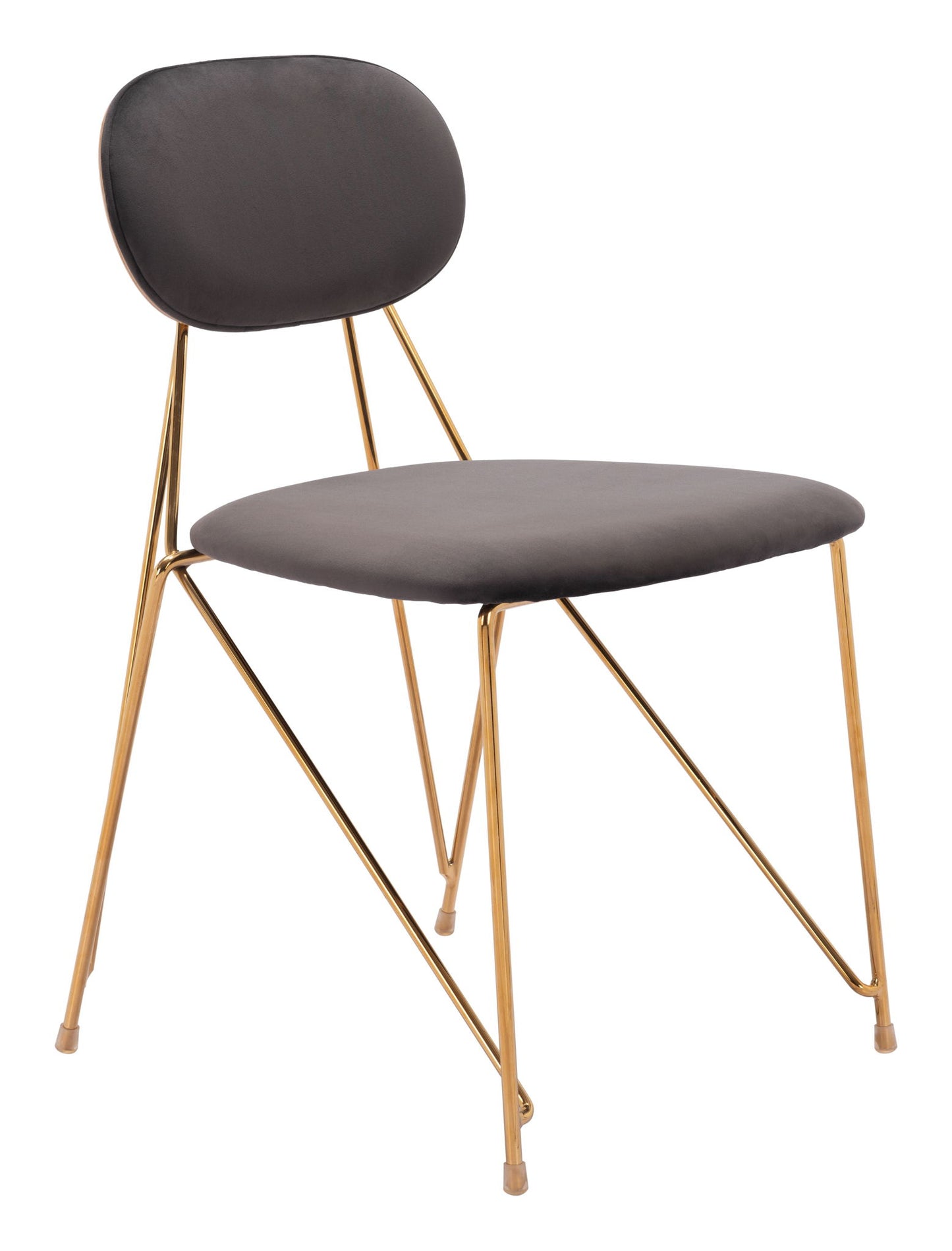 Georges - Dining Chair (Set of 2) - Gray / Gold