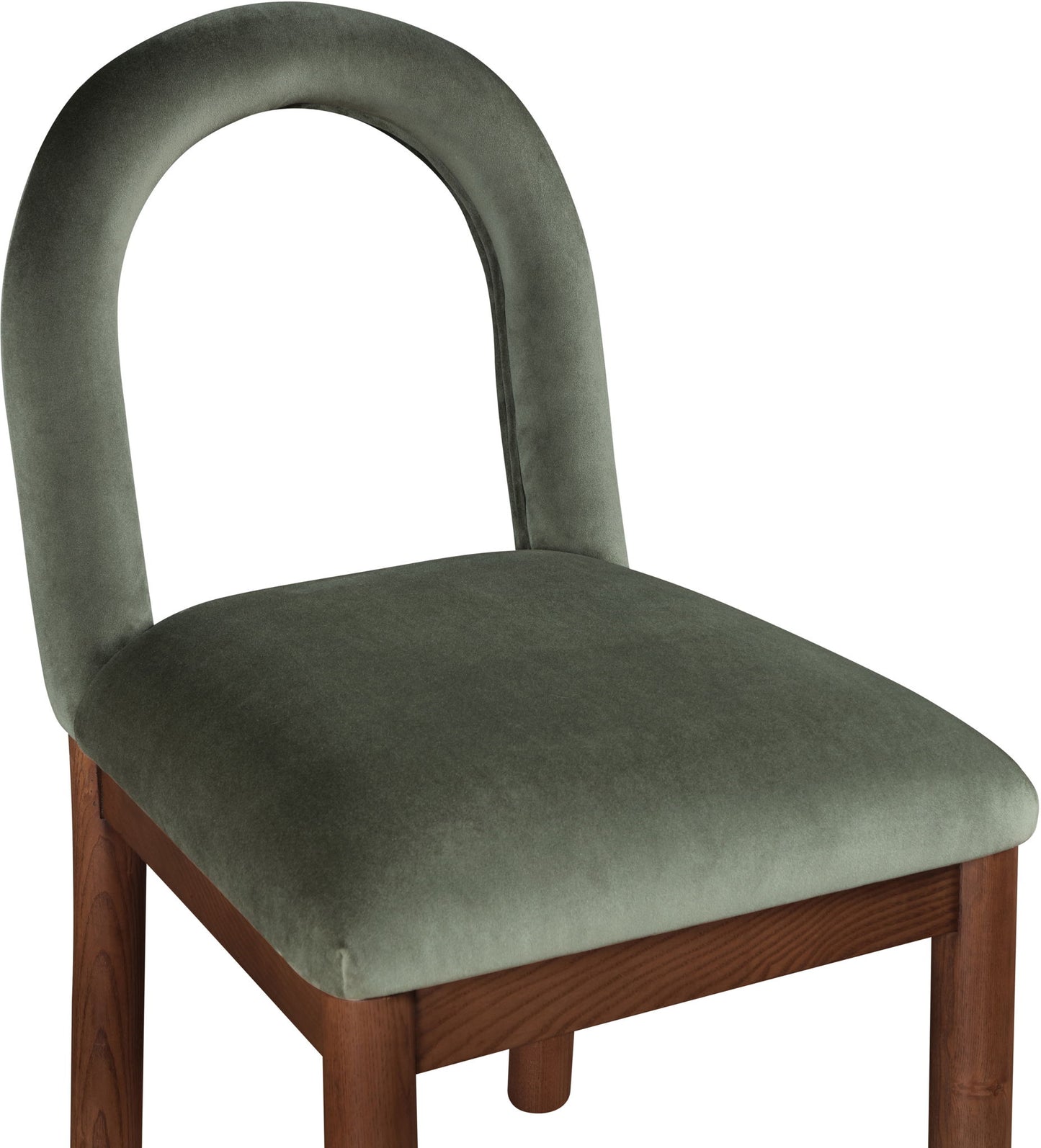 Conrad - Velvet Dining Chair With Brown Legs