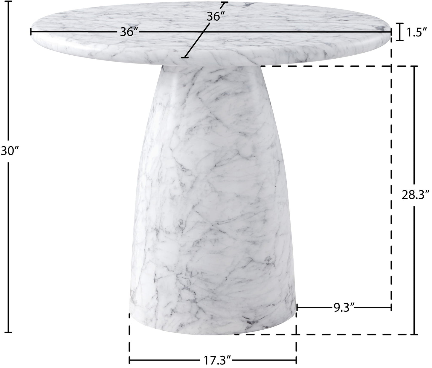 Cosenza - Round Concrete Dining Table