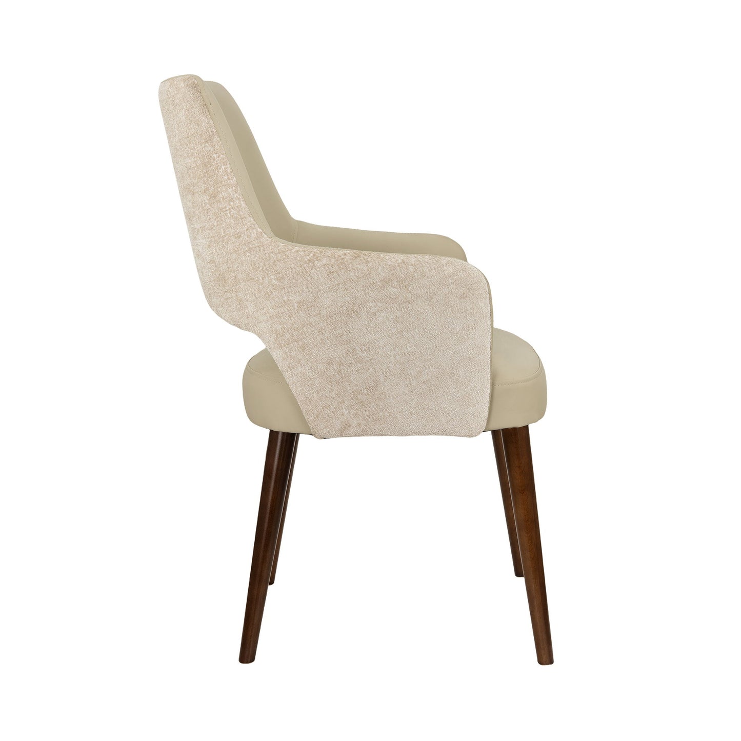 Liora - Wood Upholstered Armchair - Coffee / Brown
