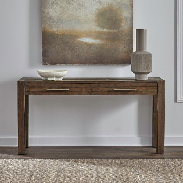 Broadmore - Console Table - Cobblestone Brown
