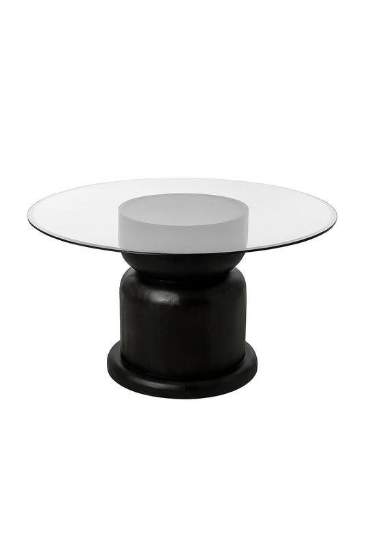 Round Dining Table - Rustic Mango / Ant Bronze