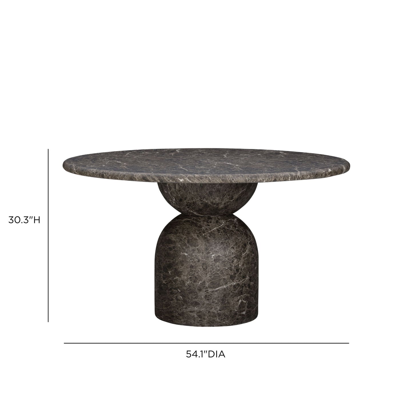 Cynthia - Indoor / Outdoor Dining Table - Dark Emperador Marble