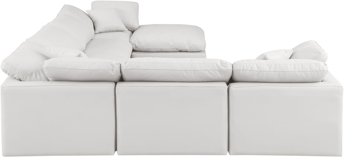 Indulge - Faux Leather 7 Piece Modular Sectional