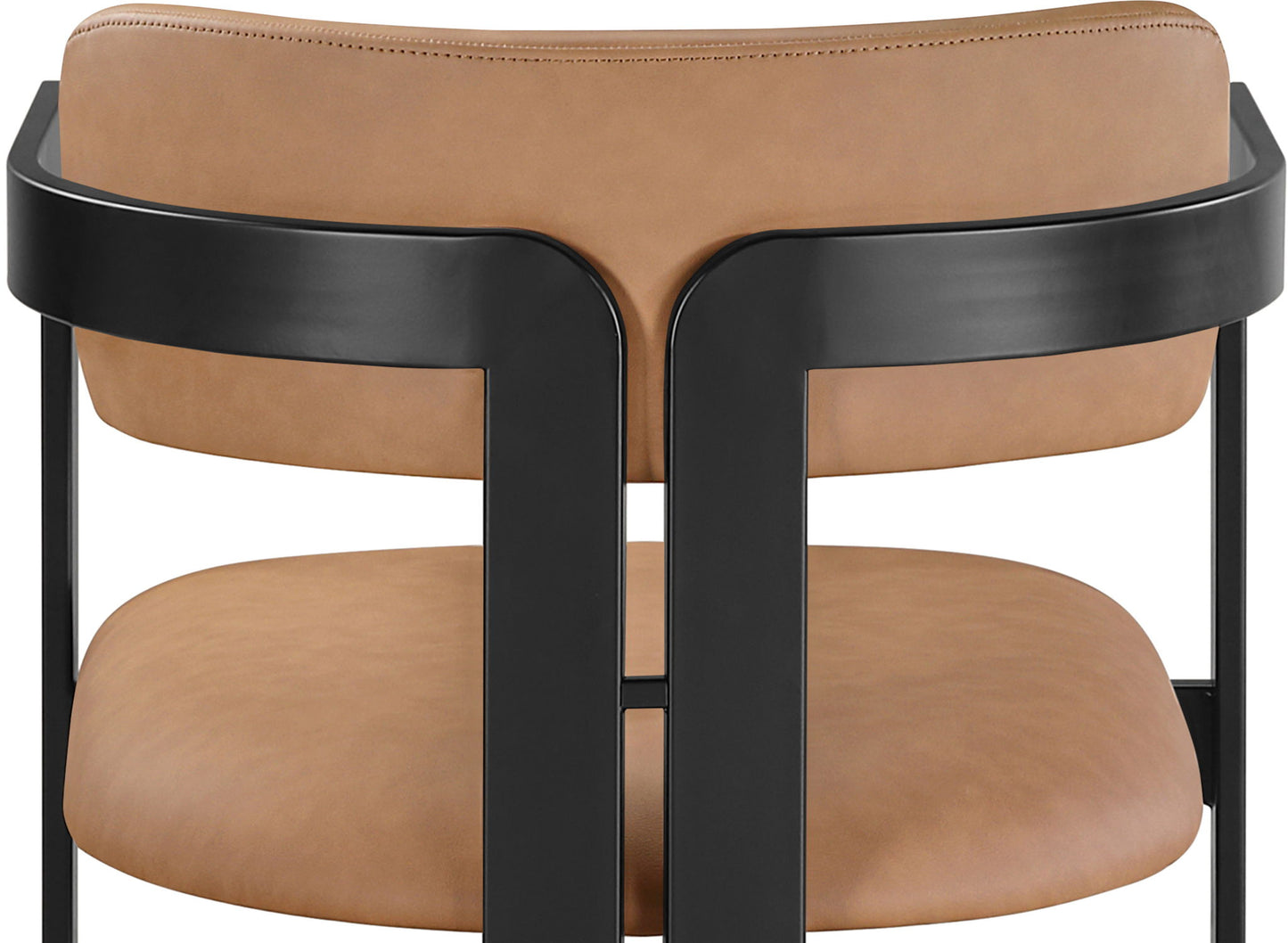 Aurum - Vegan Leather Upholstered Dining Chair With Graphite Black Base (Set of 2)