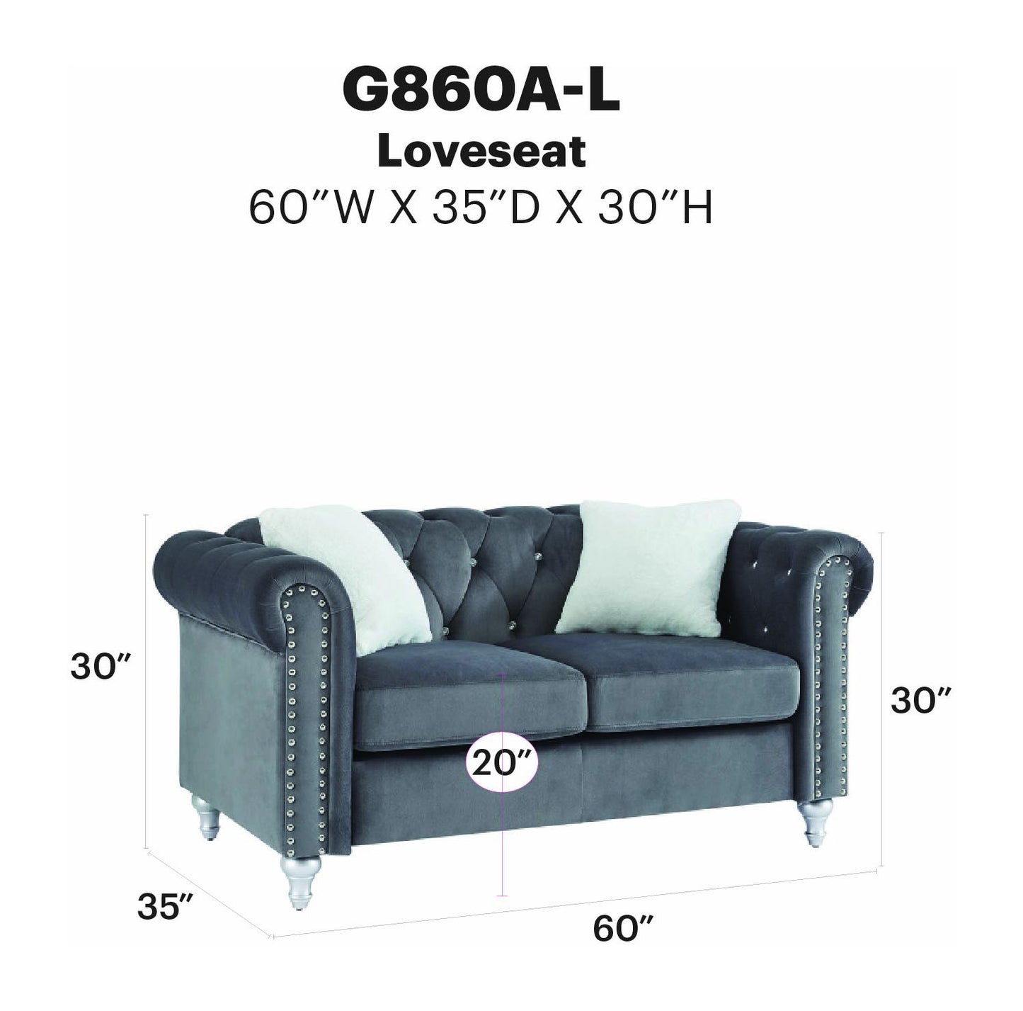 Glory Furniture - Raisa - Loveseat